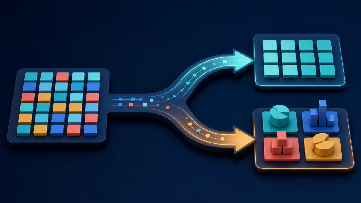 A data flow separates simple deduplication from compute-based aggregation