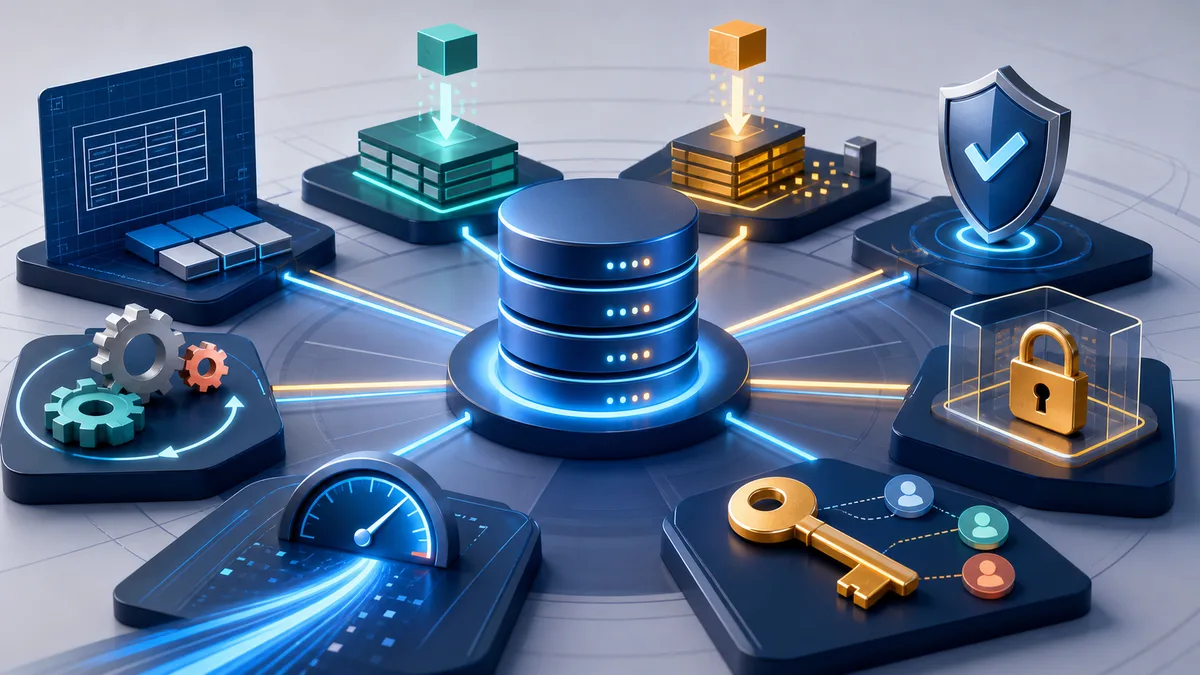 A central base linked to structure, paperwork, security, automation and performance